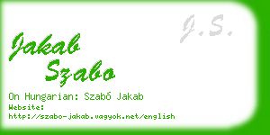 jakab szabo business card